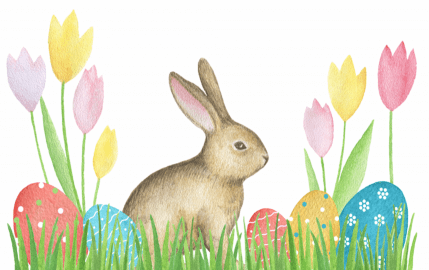 Watercolor Easter Bunny